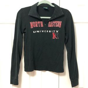 Northeastern University Quarter Zip Long Sleeve